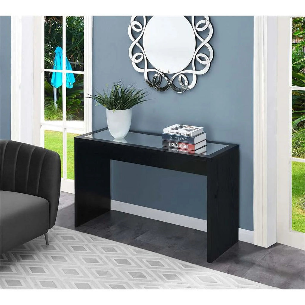 Black Mirrored Console Table U548