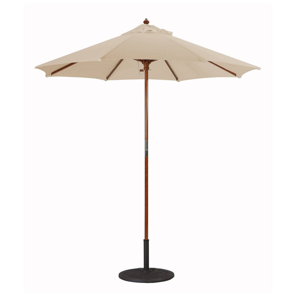 7.5 ft. Dark Wood Cafe - Beige Suncrylic Umbrella G14308