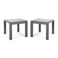Gray Aluminum Patio Side Table X582