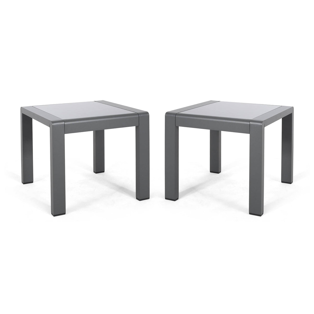 Gray Aluminum Patio Side Table X582
