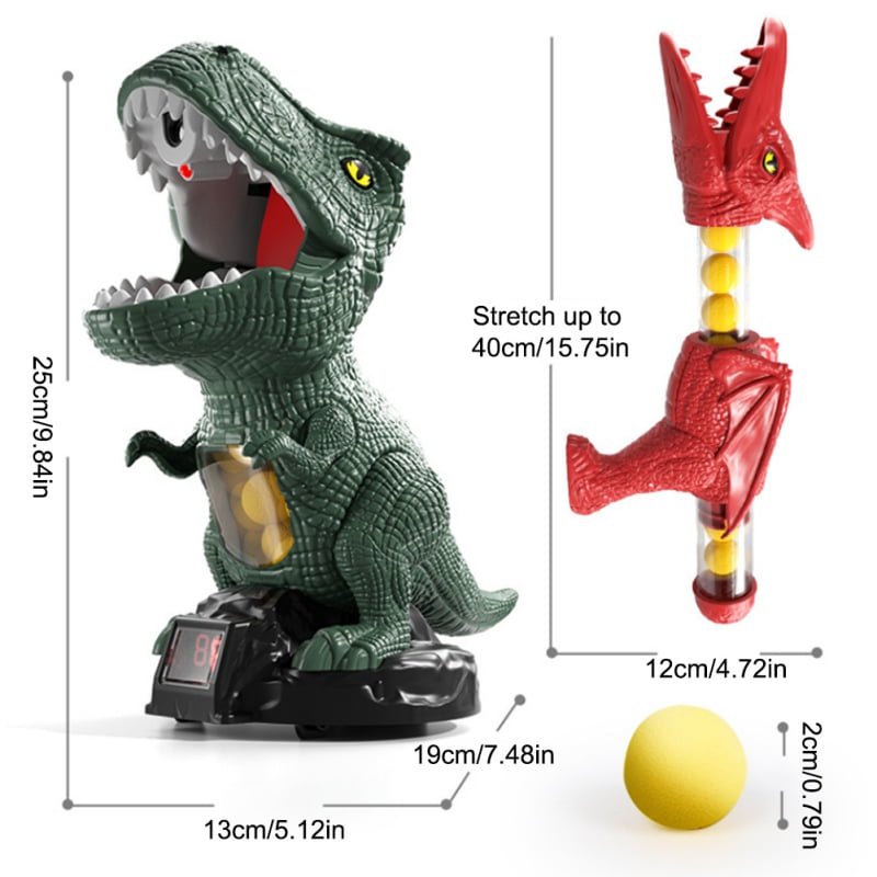 Spray Dinosaur Shooting Toys with 2 Pump Guns, 24 Foam Balls W552