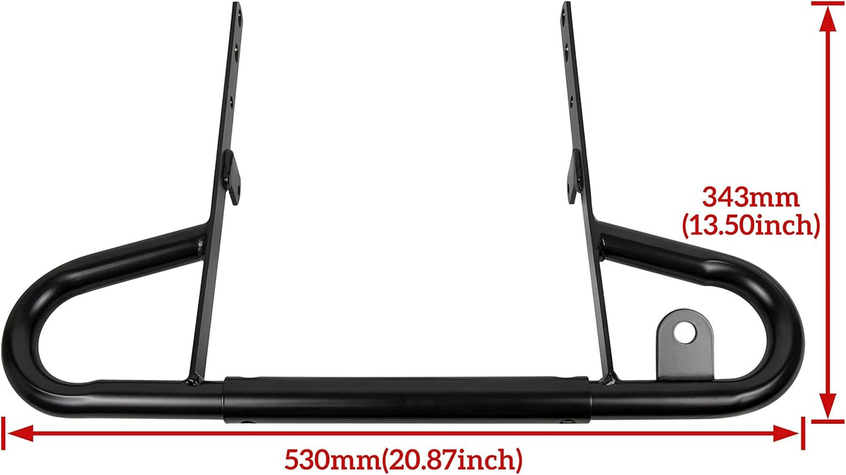 Black Aluminum Rear Bumper Assembly Kit for Yamaha Raptor 700 2006-2022, Pack of 2 Y852902