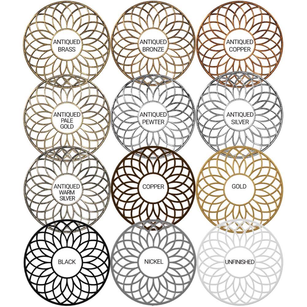 32x22OD x 11 1/8x22ID x 1x22P PVC Pierced Ceiling Medallion L346