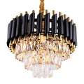 Black 3-Tier Crystal Chandelier L7488