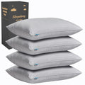 Queen Size Set of 2 Gray Down Alternative Pillows T8429