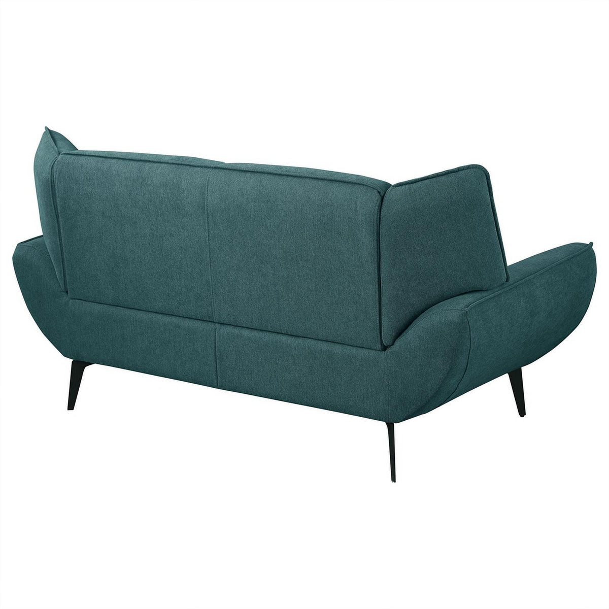 Teal Fabric Upholstered Wing Back Loveseat Z7846