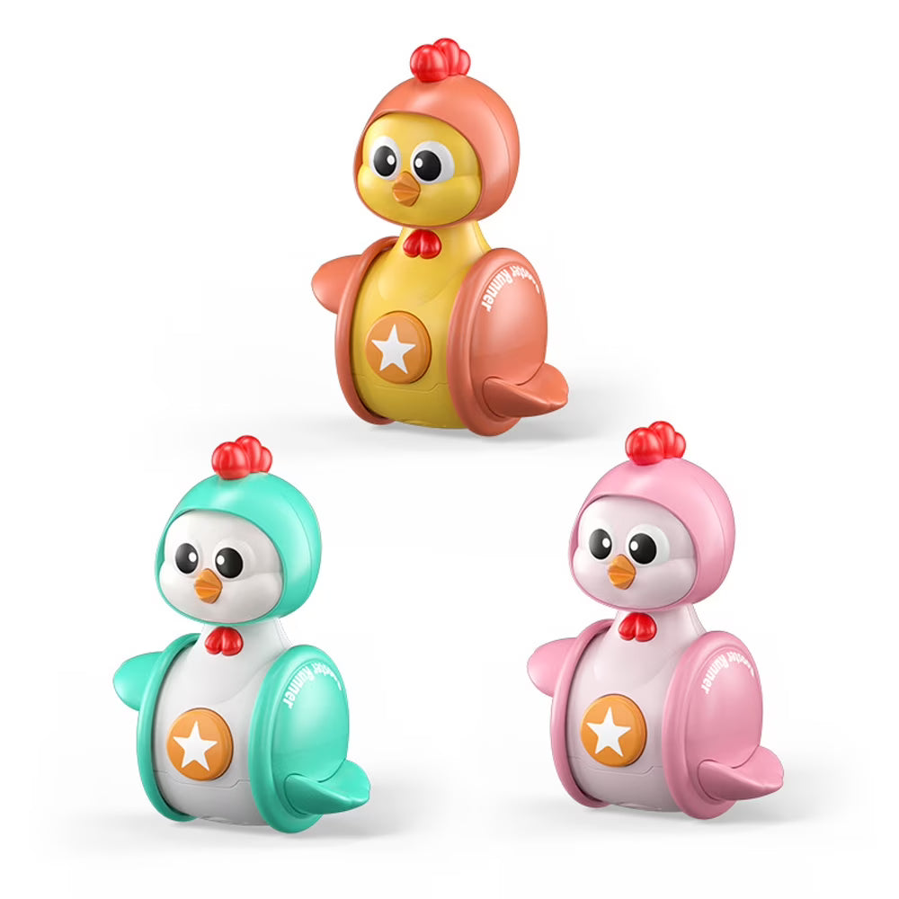 3Pcs Musical Cartoon Tumbler Toys for Baby Toddlers U162284