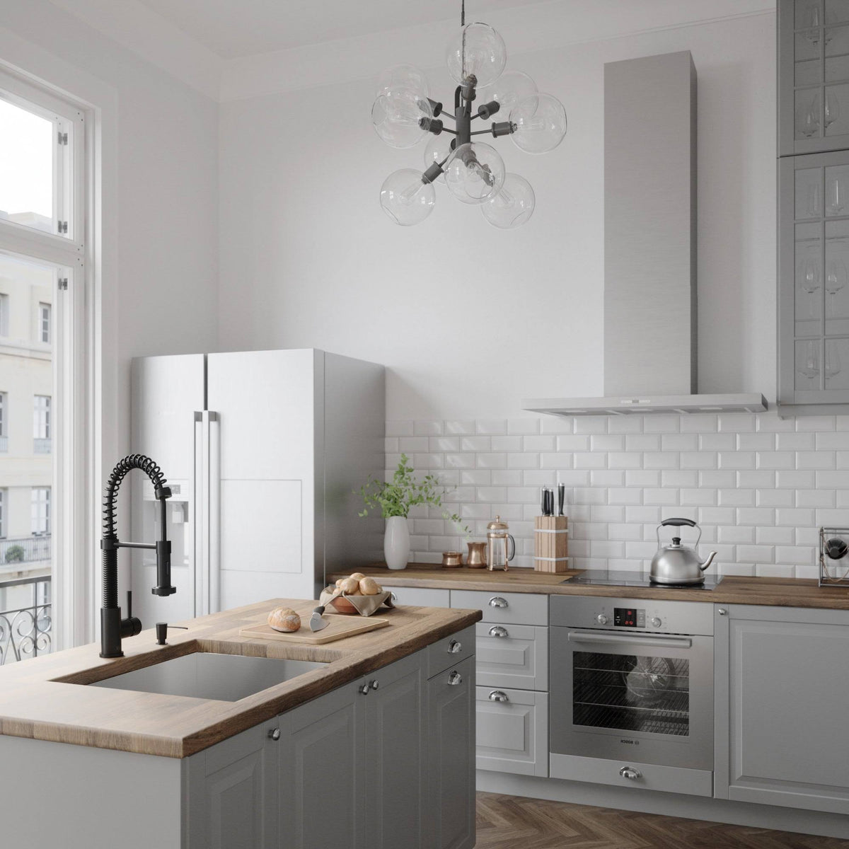 Matte Black Pull-Down Kitchen Faucet with Soap Dispenser N69549