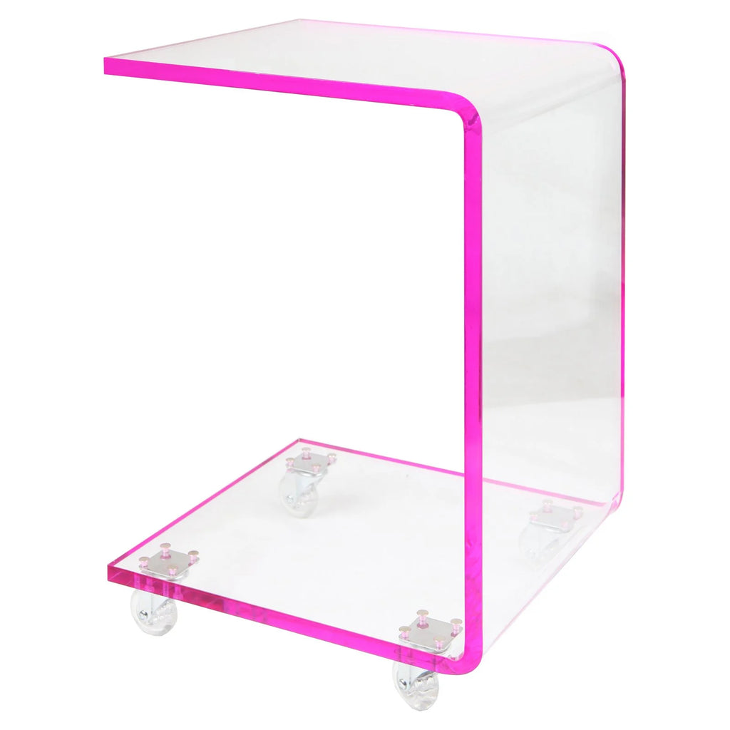 Clear Lucite and Acrylic Accent Table F76487