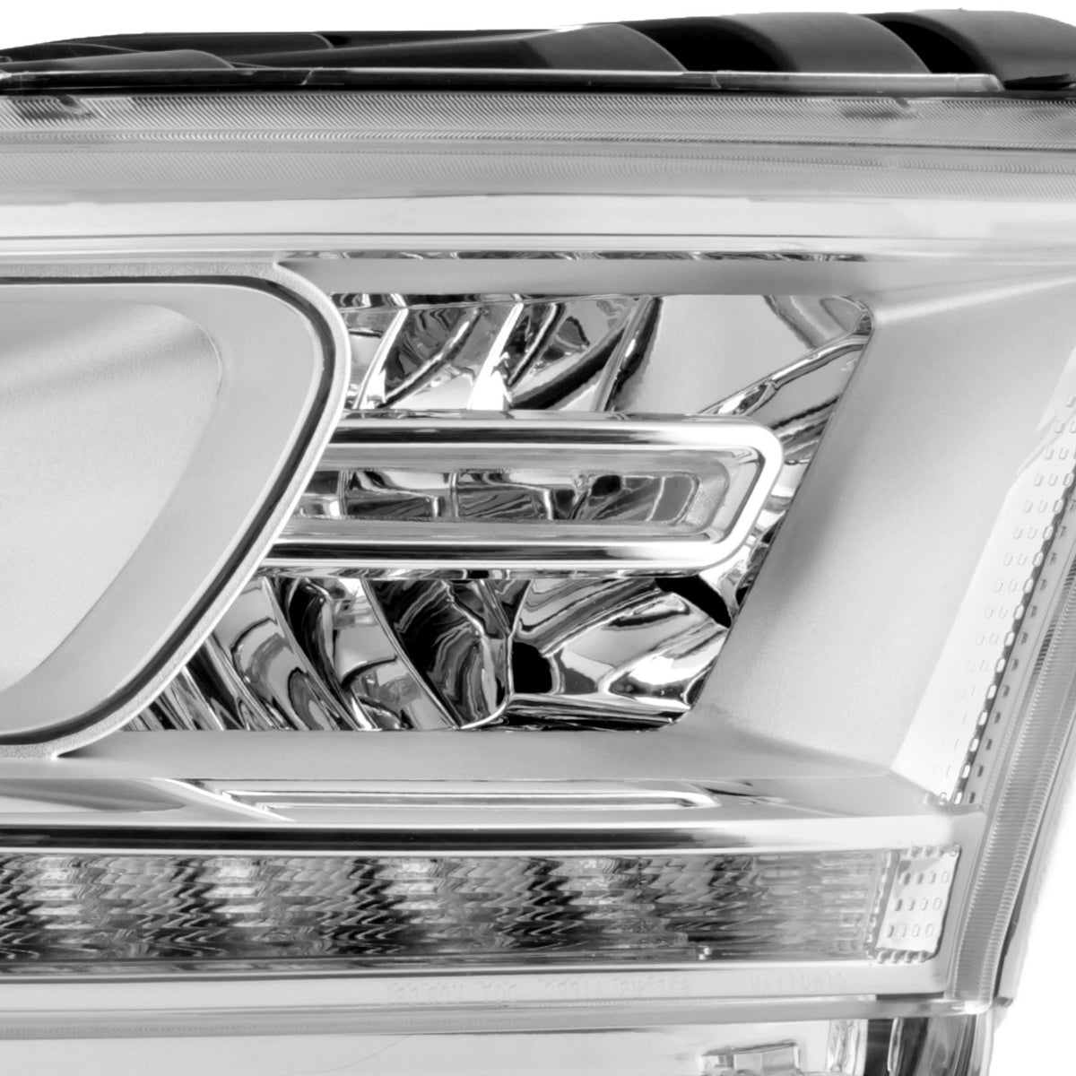 Chrome Bezel Projector Headlight with LED DRL P145