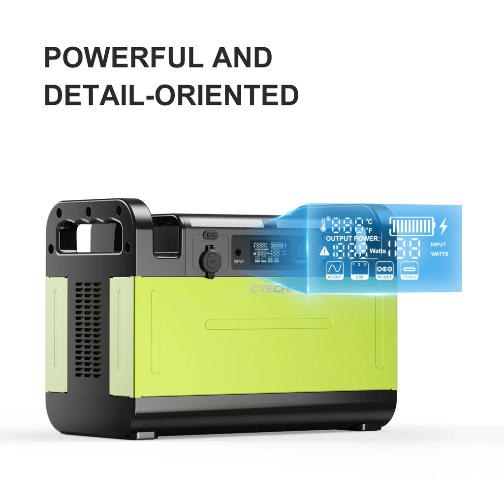 Portable Power Station 1200W 1210Wh LiFePO4 Solar Generator Q186429
