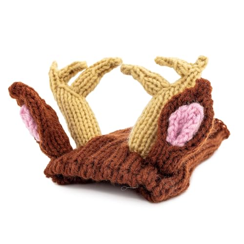 Knit Deer Antler Snood Wrap for Pets M82023