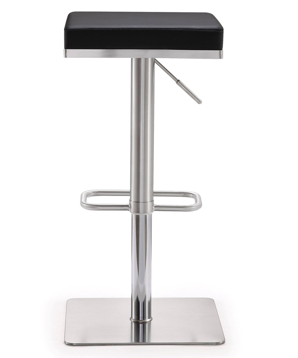 Black Stainless Steel Adjustable Barstool F374