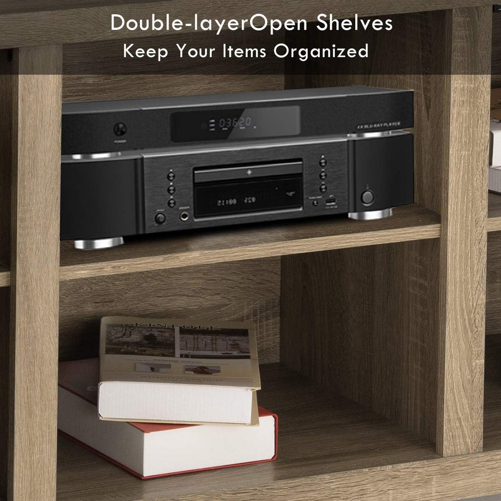 Farmhouse Barn Wood TV Stand with Doors and Shelves N267
