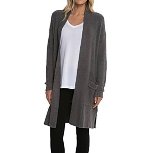 Heathered Pewter Silver Small Cardigan V839