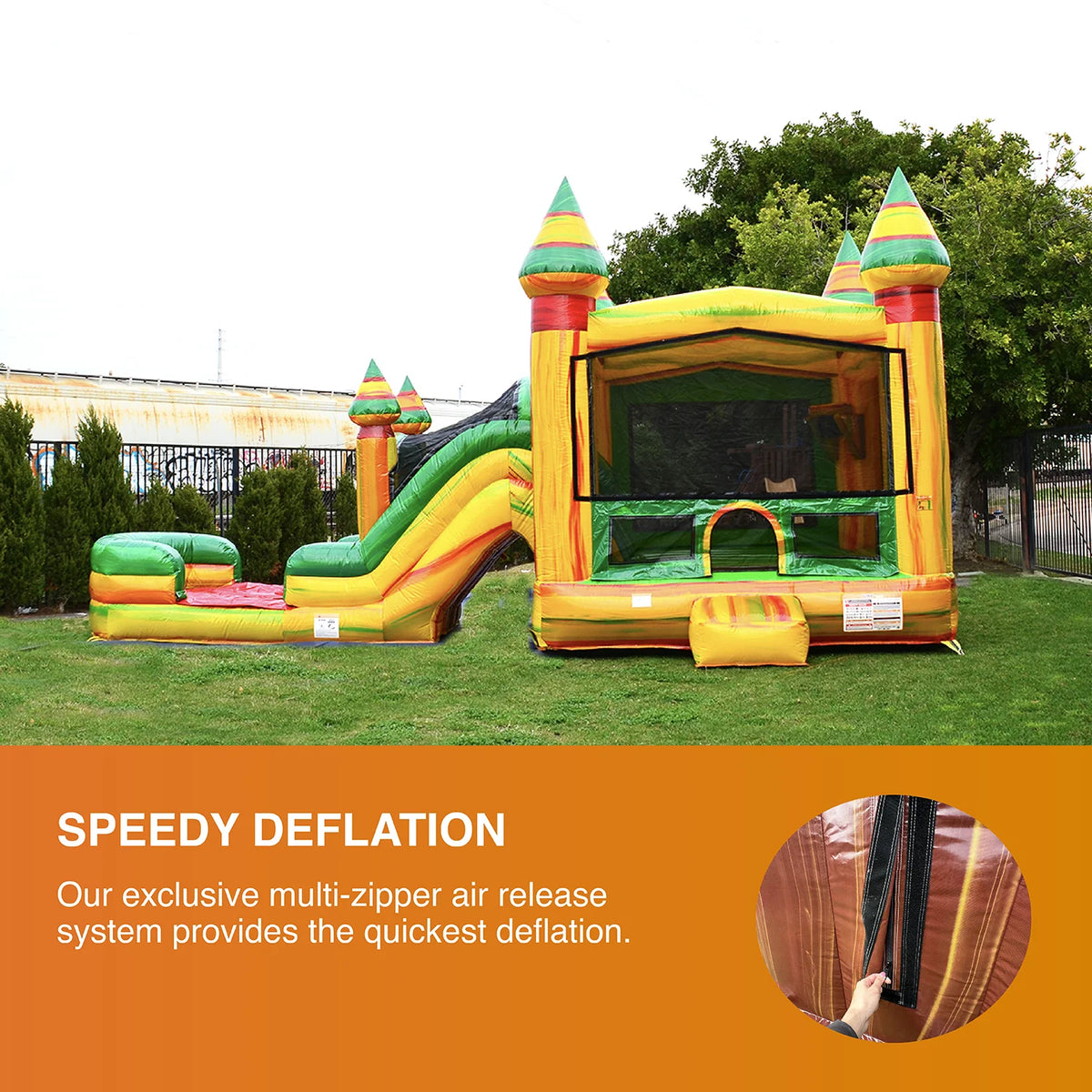 Commercial Grade Bounce House Water Slide with Pool with Blower Q791163