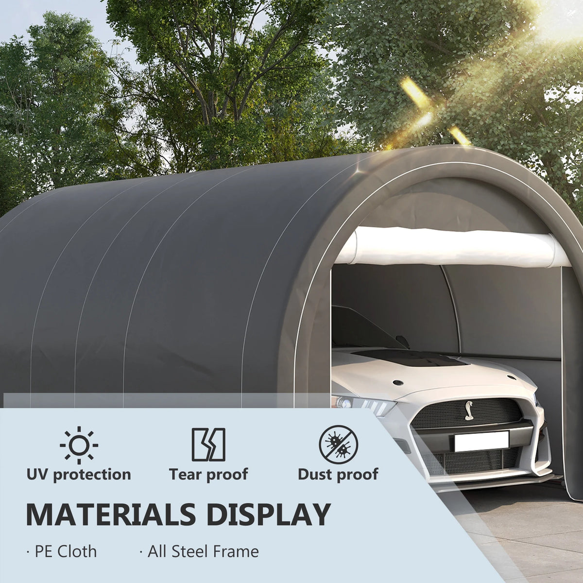 10' x 16' Anti-UV PE Carport Storage Tent C980