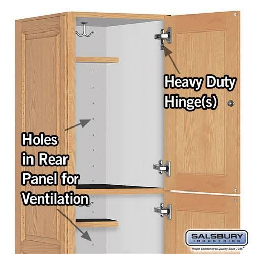 Medium Oak Wardrobe Locker O99320