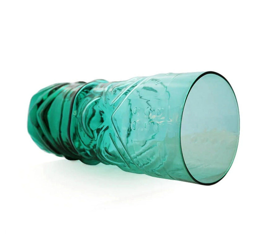 Blue Tropical Crystal Tiki Glasses Set of 2 D88621