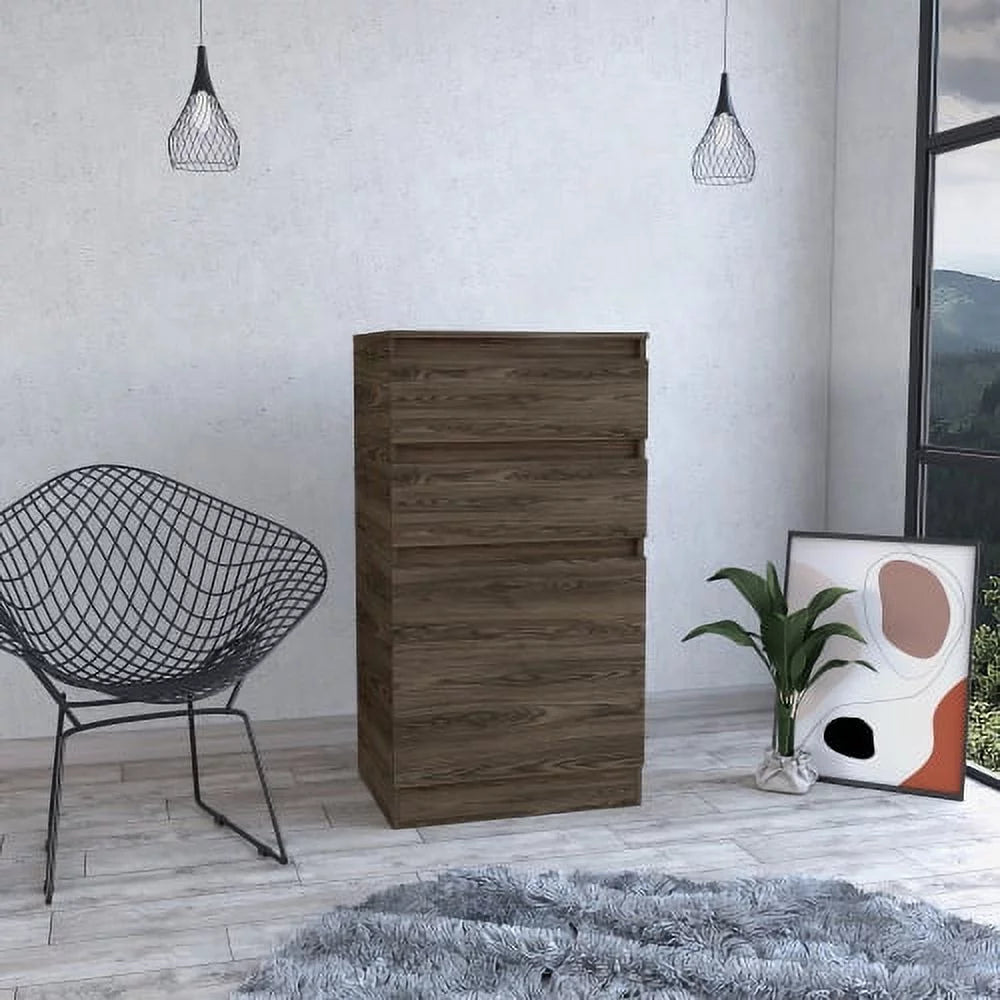 Dark Walnut Dresser with Mirror S768