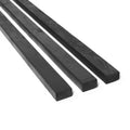 Black Stained Pine Fence Panel Backer Rail 3-Pack O824
