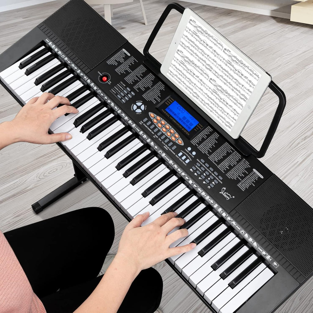 61-Key Portable Electronic Keyboard Piano with LCD Screen L4520