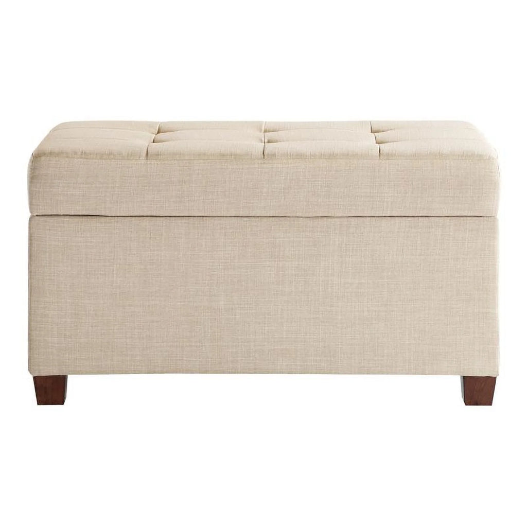 Cream Storage Ottoman C128389
