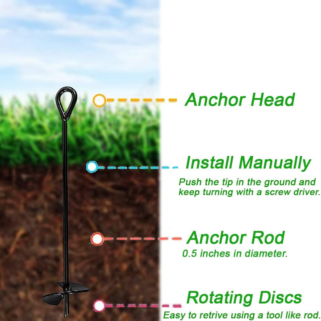 Ground Anchor 40 Inches 10MM Thick 4 Pack Y206997