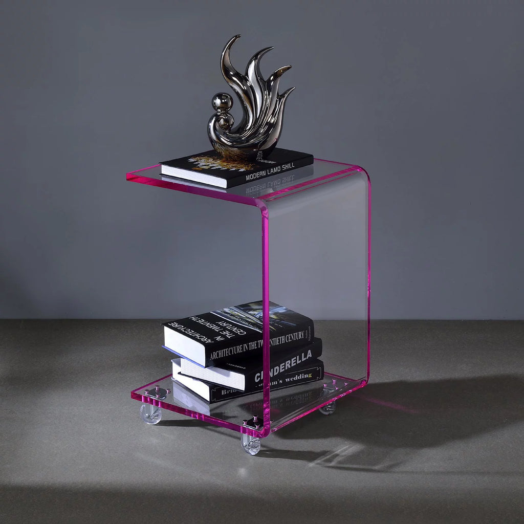 Clear Lucite and Acrylic Accent Table F76487