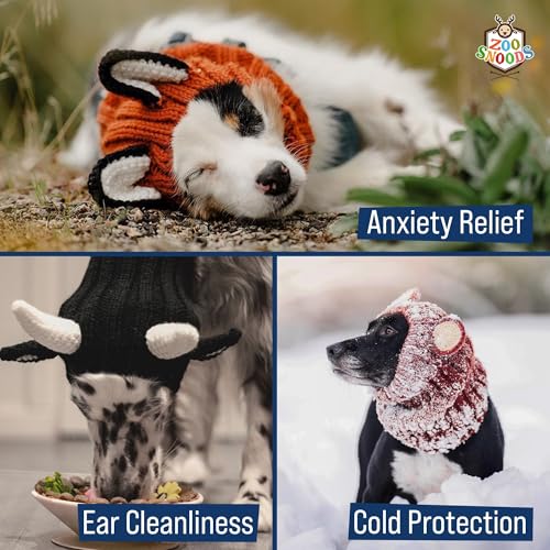 Knit Deer Antler Snood Wrap for Pets M82023