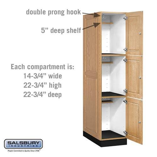 Medium Oak Wardrobe Locker O99320