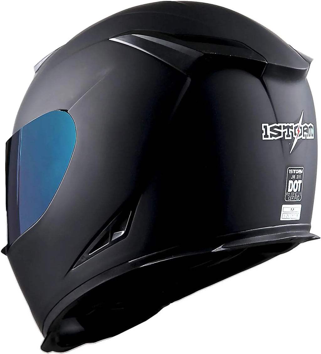 Full Face Motorcycle Helmet Matt Black Large B3889