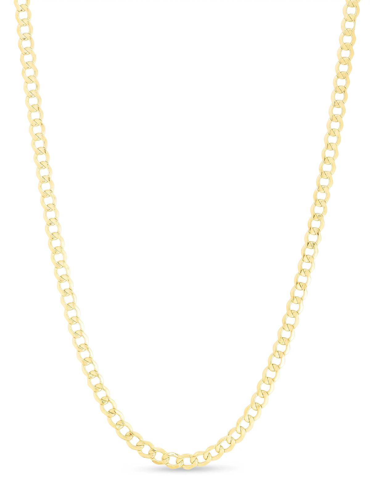 14K Yellow Gold 18in 4.4mm Curb Chain H2785