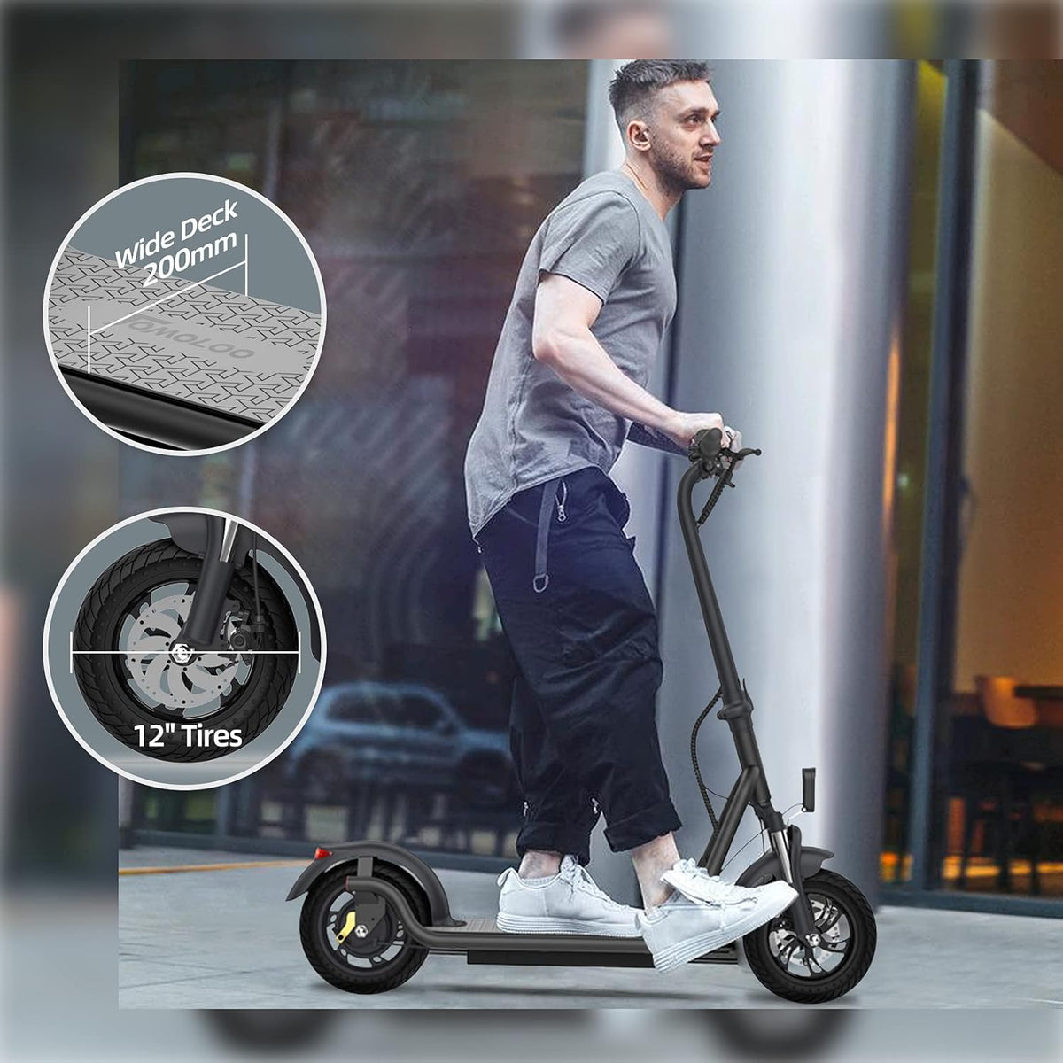 12-inch Pneumatic Tire Foldable All-Terrain Electric Scooter I4985