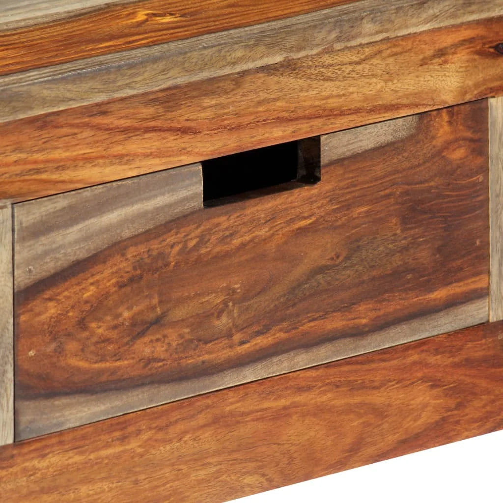 White 3 Drawer Sheesham Wood Console Table N6976