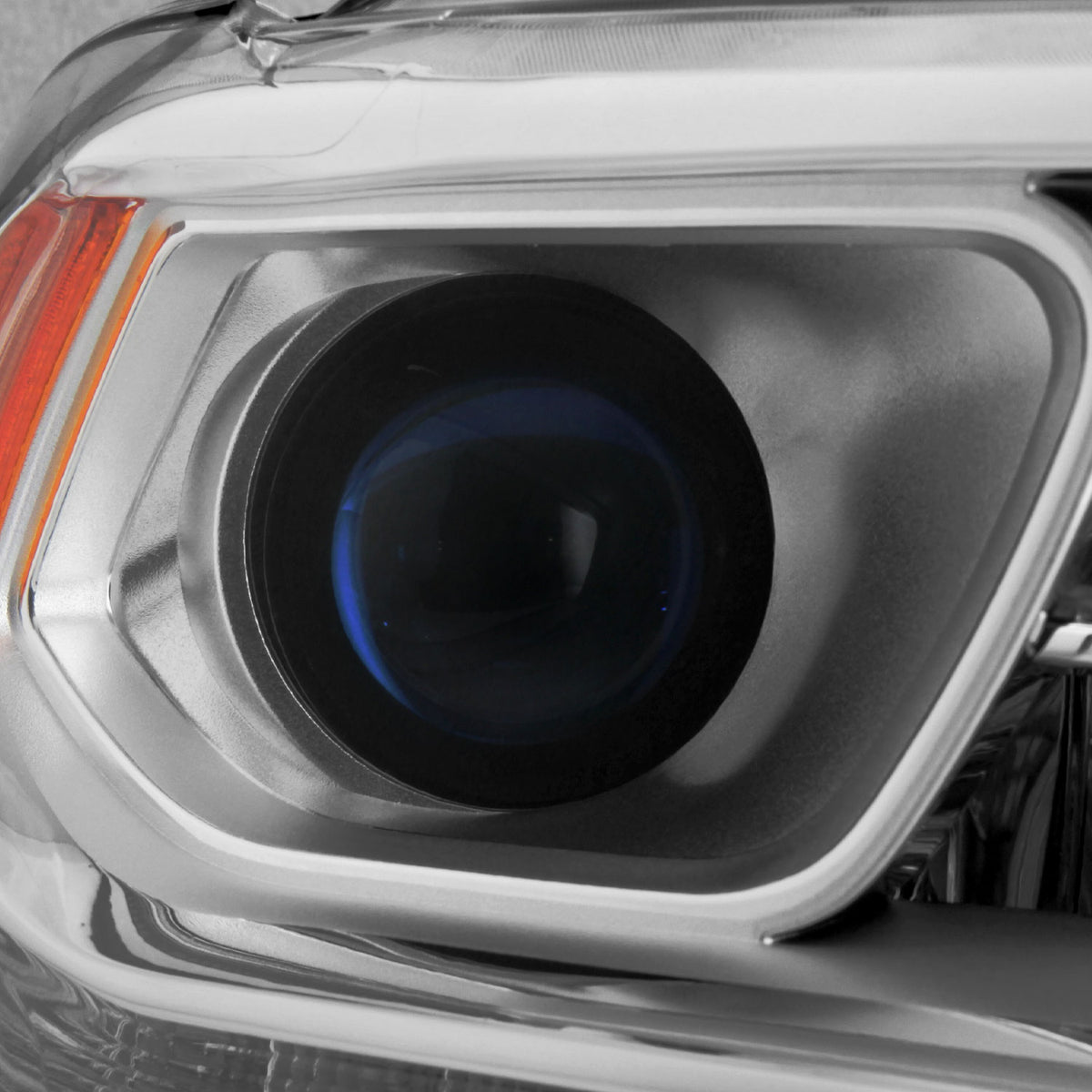 Chrome Bezel Projector Headlight with LED DRL P145