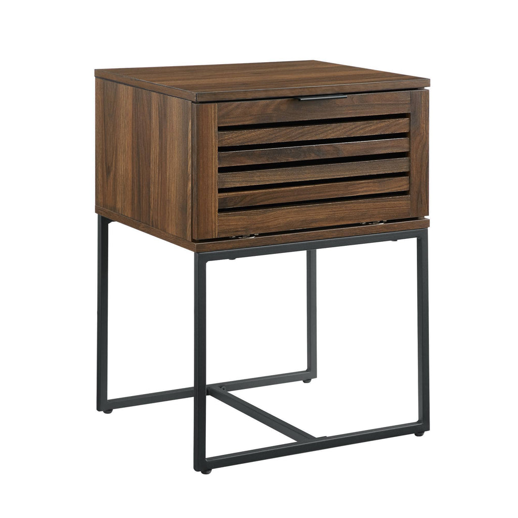 Dark Walnut Slat Side Table L211