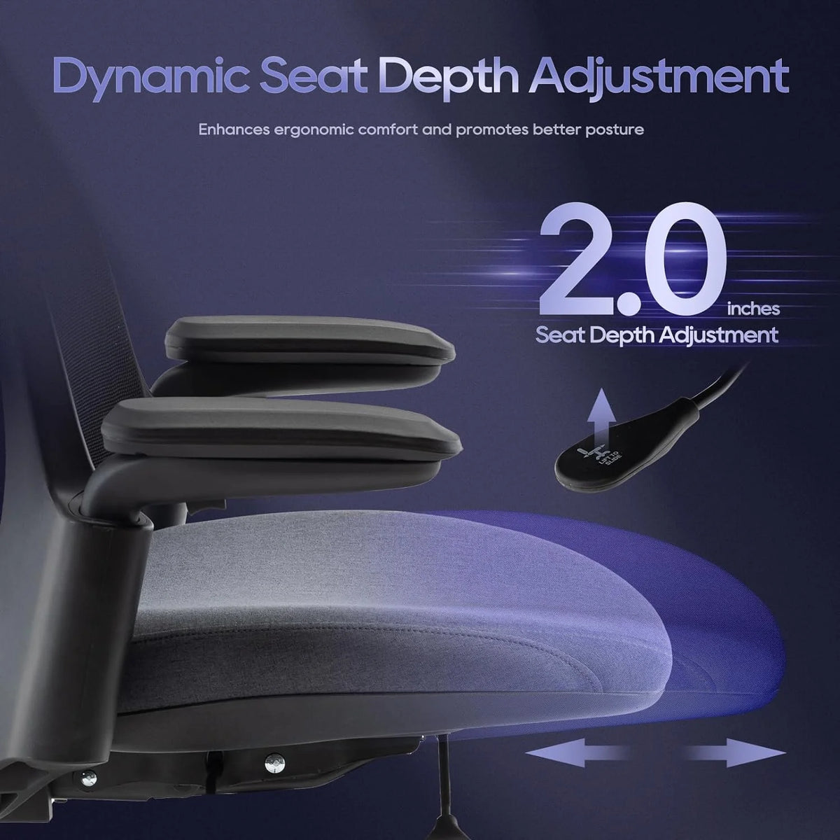Black Mesh Office Chair with Lumbar Support M12808