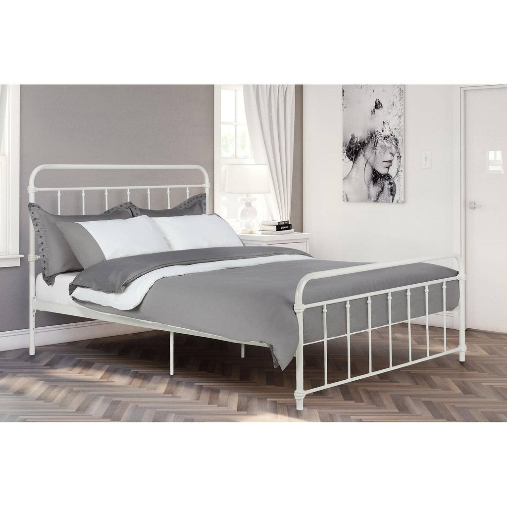 White Queen Metal Bed K6648