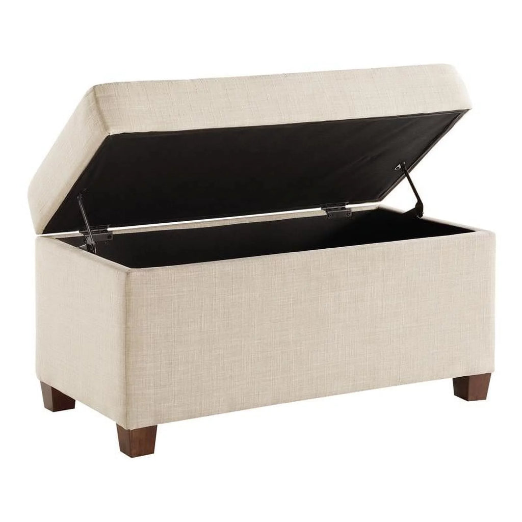 Cream Storage Ottoman C128389