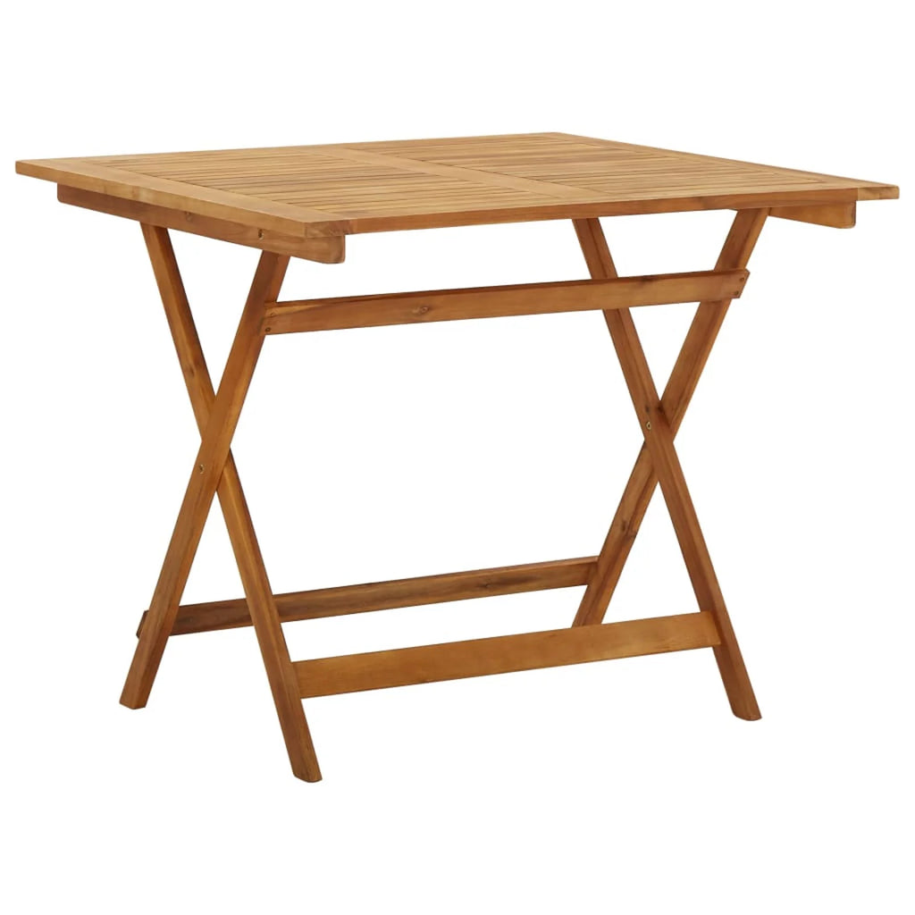 Folding Garden Table Solid Acacia Wood L421378