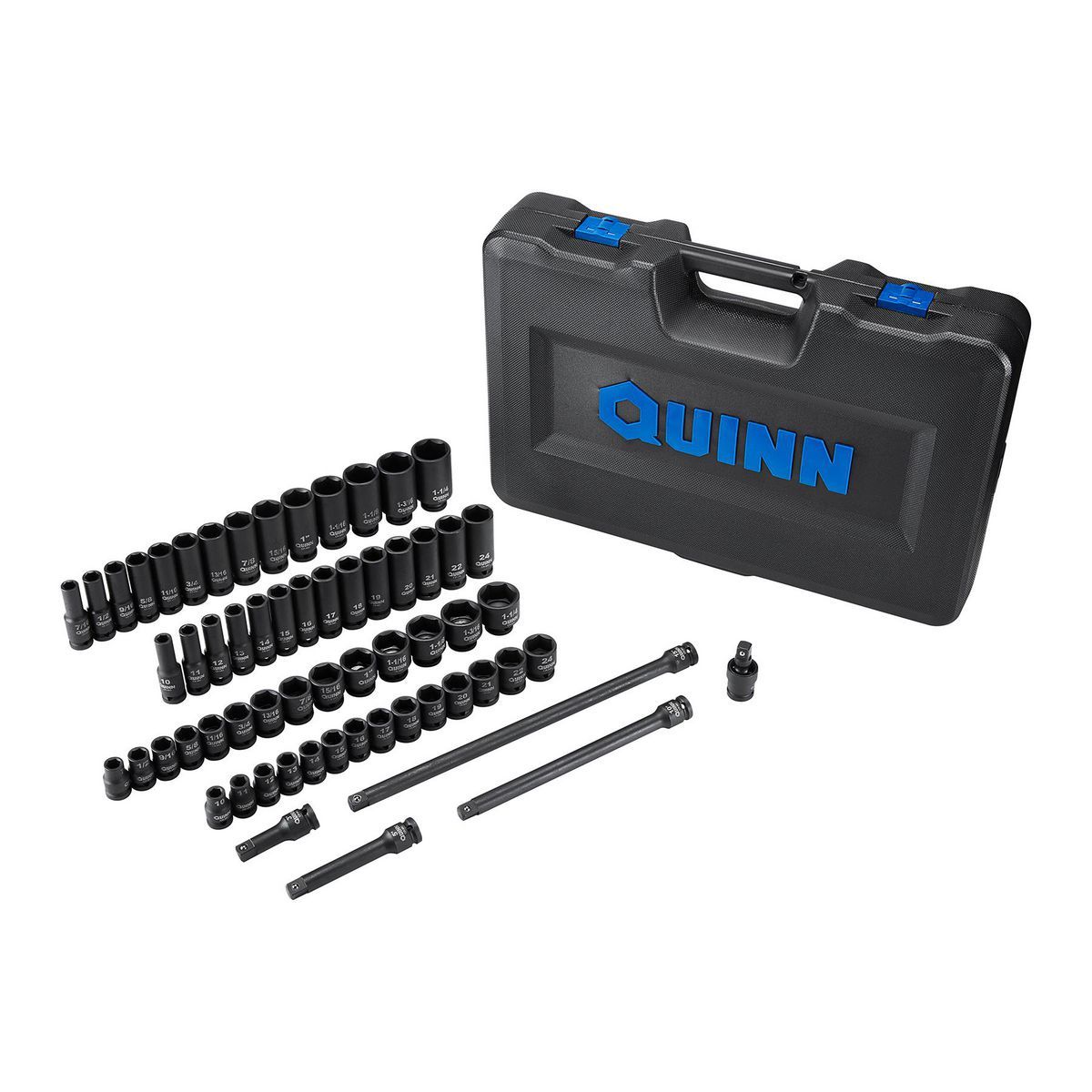 1/2 in. Drive SAE and Metric Impact Socket Set, 61-Piece V964