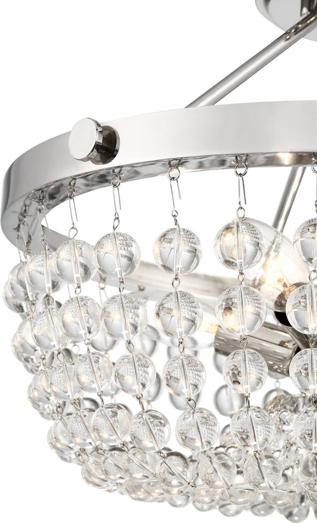 Polished Nickel Semi Flush Mount Light U4357