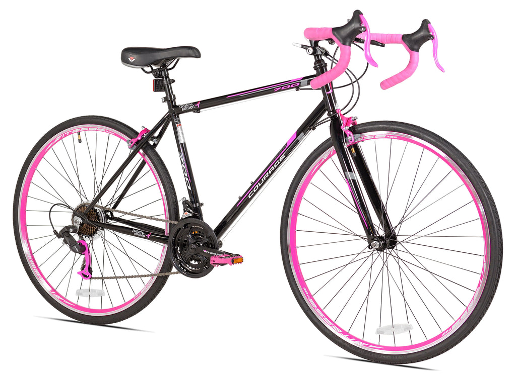 700c Women's Road Bike, Pink and Black I68906