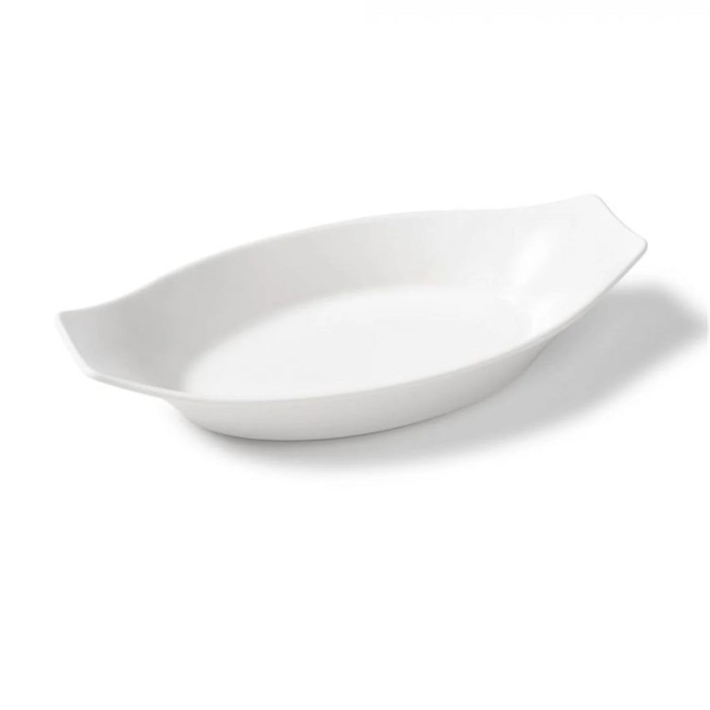 Set of 2 White Porcelain Gratin Dishes H675