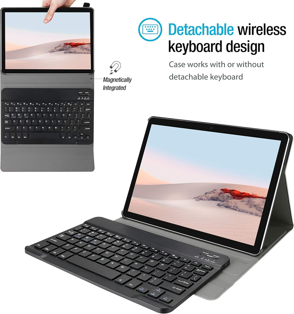 Slim PU Leather Keyboard Case for Surface Go 3 with Detachable Wireless Keyboard C9475