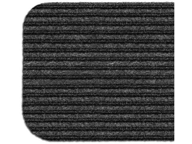 Set of 12 Skid-Resistant Carpet Stair Treads Smokey Black 8 in. x 30 in. N662