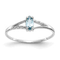 10 Karat White Gold Aquamarine Ring Z419138