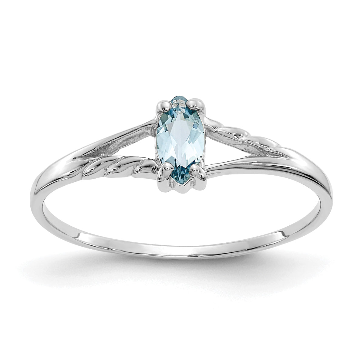 10 Karat White Gold Aquamarine Ring Z419138