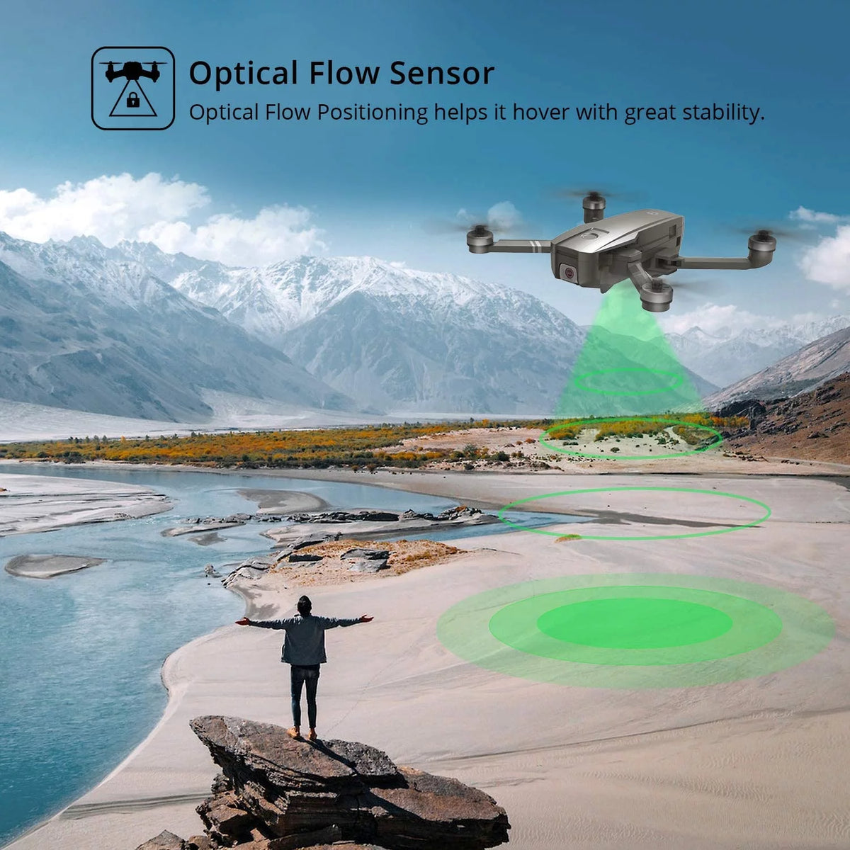 Foldable GPS 4K UHD Camera Drone with 2 Batteries A82407